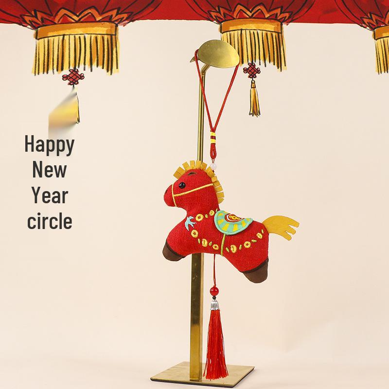 2026 Year of the Horse Zodiac Plush Mascot Toy - New Year Gift for Company Grand Opening