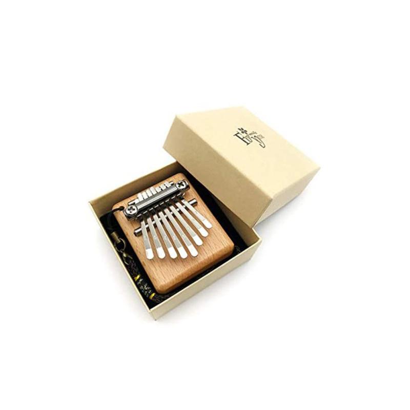 Chaud, Mini Kalimba 8 tons résistant à l'usure hêtre résistant à la rouille Portable doigt Piano Instrument de musique pour