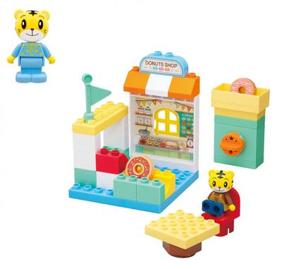 Bandai Shimajiro Action Block Series Shimajiro's Donut Shop Block Set (Bonus: Shimajiro Block Doll)