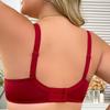 Dámská sexy hladká podprsenka s kosticemi push-up, jednobarevná, velká velikost, boční opora
