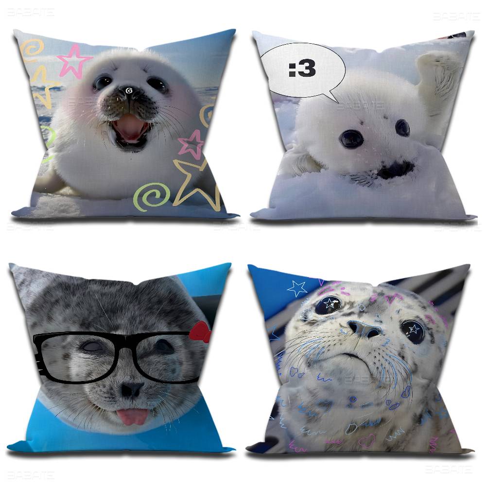 Seal Sea Personalized Pillow Cover Kids Bedroom Wild Party Decor Pillowcase Kid Birthday Shower Gift
