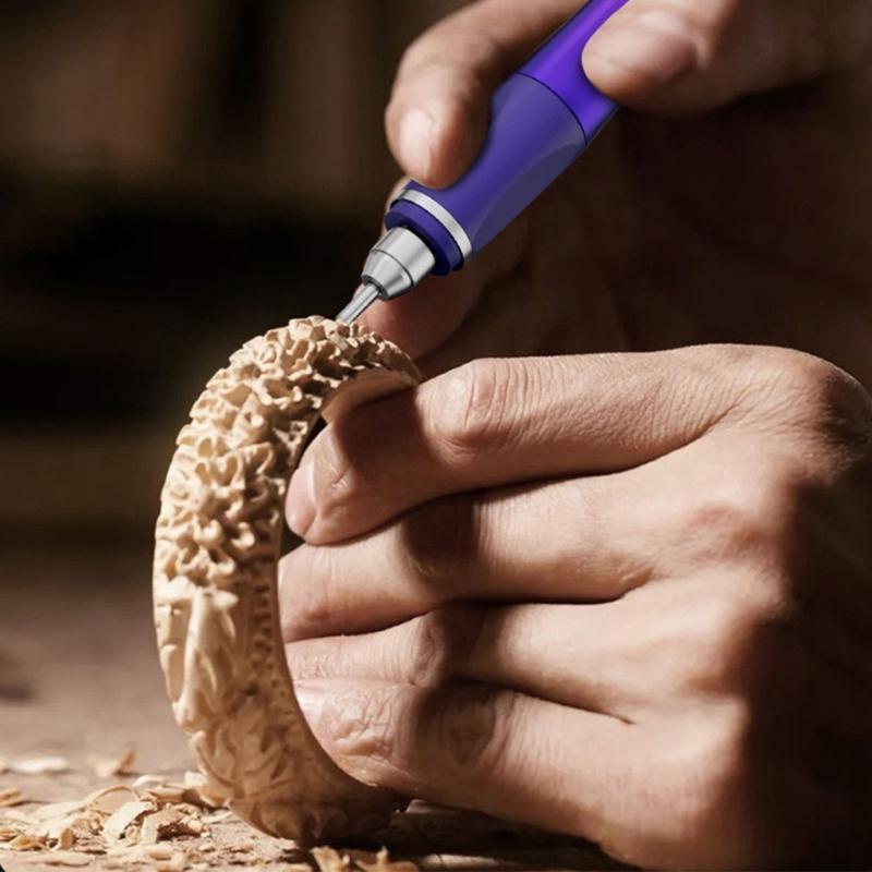 3 Speeds Adjustable Bidirectional Engraving Tool Featuring Metal Body Low Noise Design Beginner Friendly