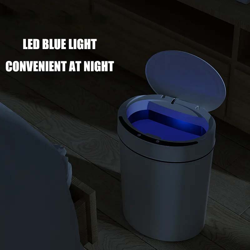 Smart Trash Can Automatic Electric Induction Touchless Garbage Can with Lid Bathroom Livingroom Intellegant Waterproof Trash Bins Touch-free Waste Bin