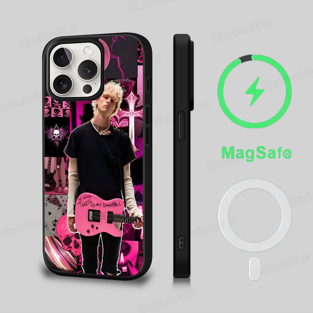 MGK M-Machine Gun Kelly Phone Case Magnetic Case For IPhone 16 14 13 12 11 15 Pro Max Plus For Magsafe Wireless Charge Cover iPhone 13pro max