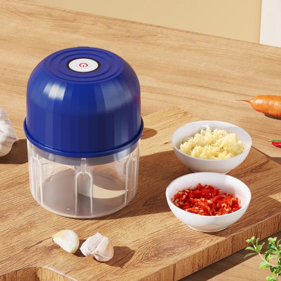 Wireless Electric Grinder with Sharp Blade Rechargeable Mini Size Multipurpose 40W Powerful Garlic Meat Grinder Kitchen Tool