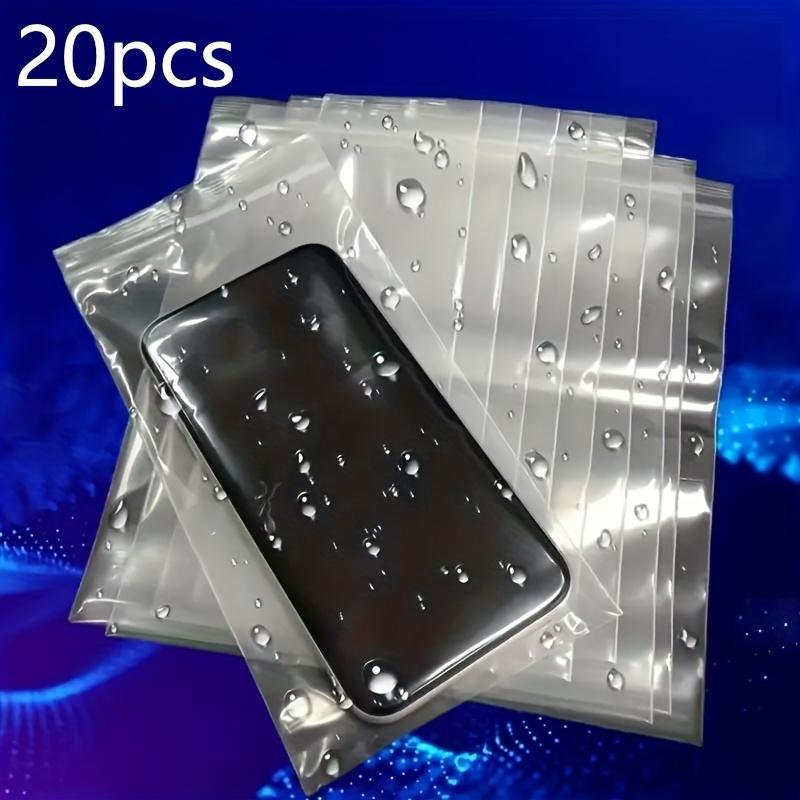 

20Pcs Clear, Self-Sealing Protective Pouch for Mobile Phones Dustproof,for All Phone Models, Ideal for Cycling And Outdoor Beach Use 20pcs