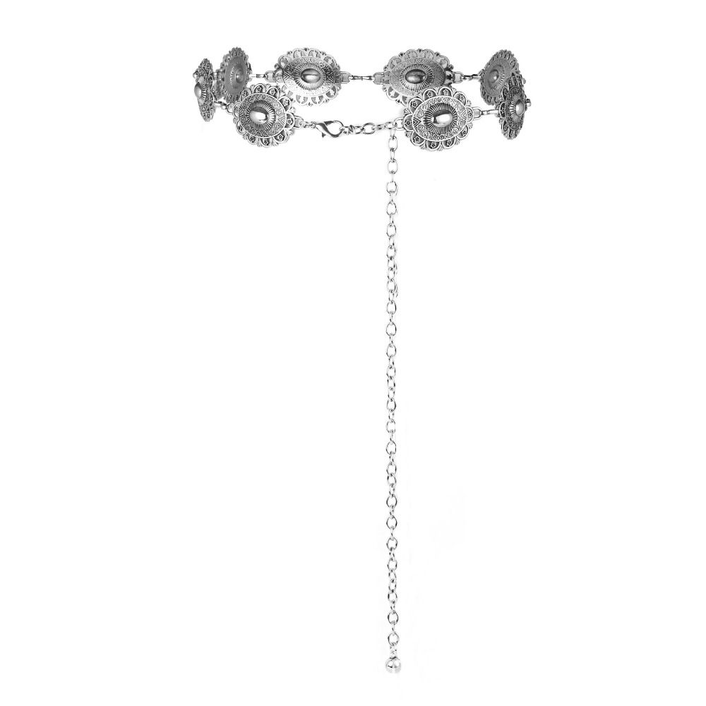 

Adjustable Vintage Waist Chain Dress Decor Retro Waistband Cool Metal Waist Belt Outdoor style1
