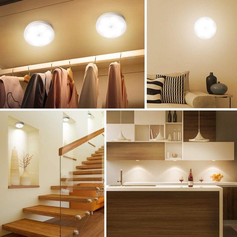 Motion Sensor LED Night Light Wireless Energy-saving Body Induction Lamp Wall Lamp USB Charging Bedroom Corridor Lamp