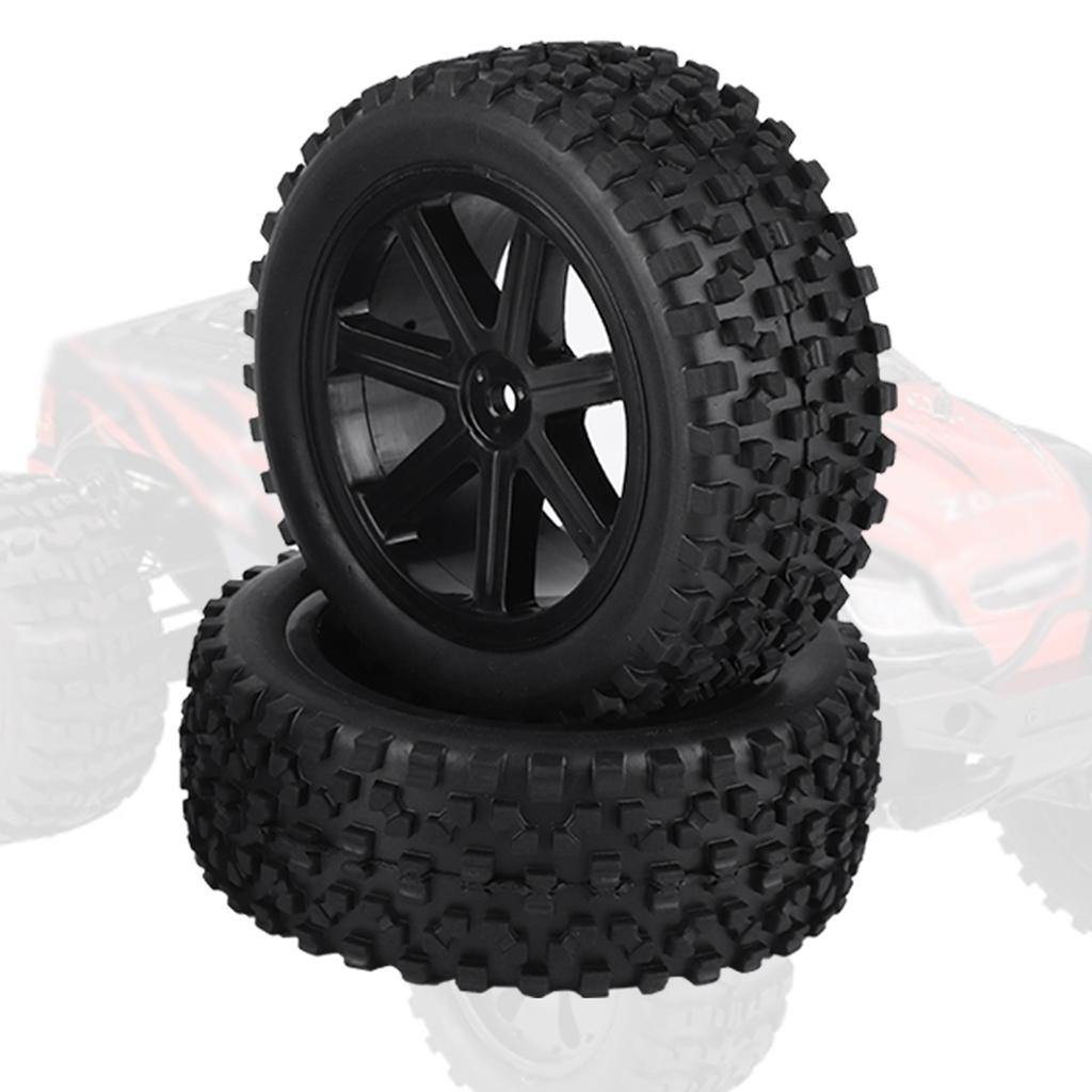 4pcs 1 10 RC Truck Rubber Tire Wheel Tyre for ZD Racing Buggy Crawler Car Black