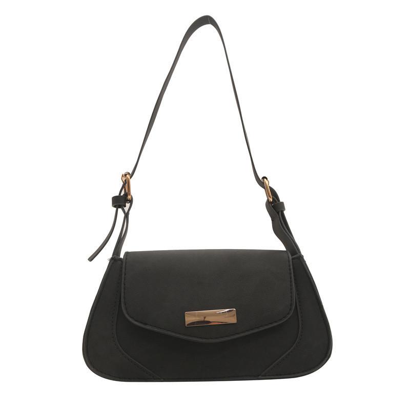 Fashionable Retro Commuter Armpit Bag Women s 2024 Summer New Simple Large Capacity Shoulder Bag Stylish Crossbody Bag чёрный