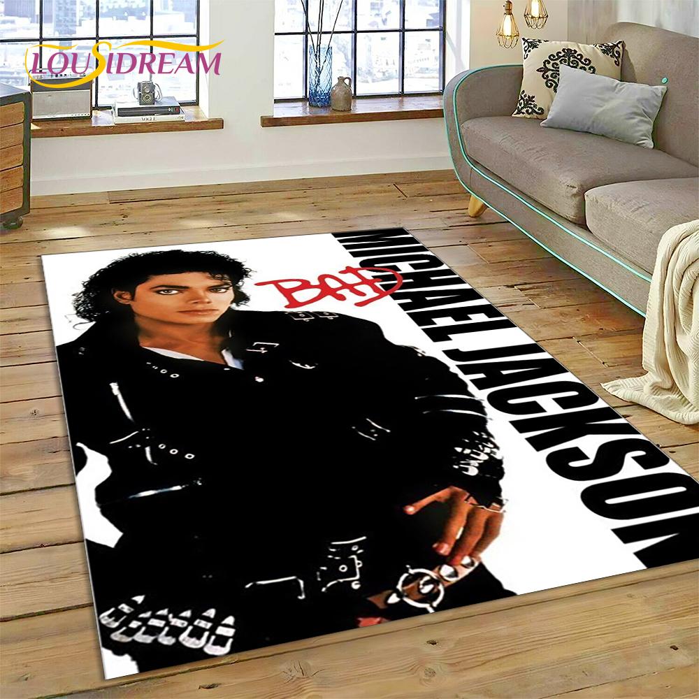 MJ Král Popu Michael Jackson Koberec do Obývacího pokoje Ložnice Domácí Dekorace, Podložka Protiskluzová Dekorace na Pohovku Rohožka Dárek