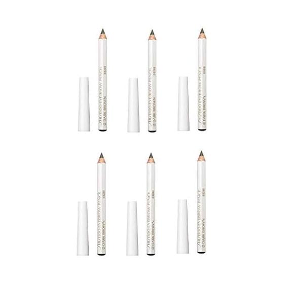 Shiseido eyebrow pencil dark brown set of 6