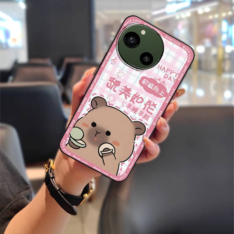 Couple Anti-dust Phone Case For Sharp Aquos R9/SH-51E Anti-knock Silicone Protective Durable Dirt-resistant TPU Graffiti