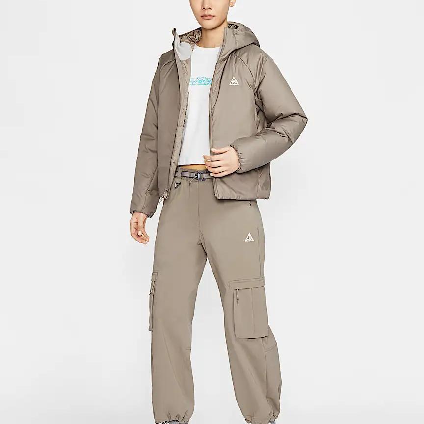 Nike Therma-Fit ACG Série Rope De Dope Módní Teplá Raglánový Rukáv Dlouhý Rukáv Bunda Dámské bundy Mink-Brown Summit-White FV7336-233