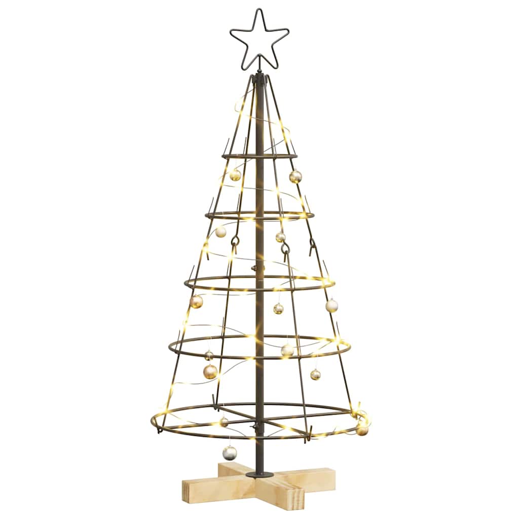 Christmas Decoration with Stand Black 90 cm Steel