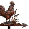 Rooster Weather Vane Retro Metal Wind Vane Roof Decoration Farmhouse Decorative Weather Vane for Outdoor Garden Decor