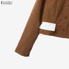 ZANZEA Women Long Sleeve Blouse and Skirts Casual Two Piece Suit Sets
