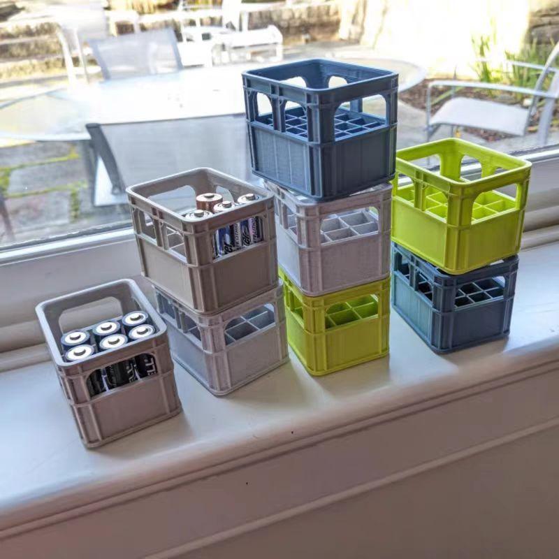 3D Print No. 5 No. 7 Aaa Battery Storage Boxes Creative Mini Beer Boxes Battery Baskets Universal Battery Box Home  Decoration