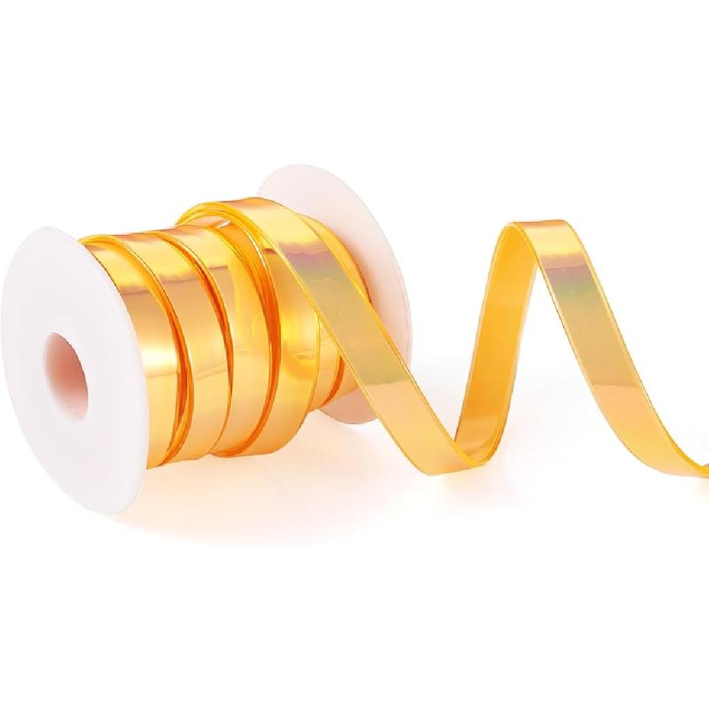 5.47 ярда 1/2 дюйма Голографическая Радужная ПВХ Лента Радужная Синяя Розовая Шнуровочная Лента Плоская Задняя Силиконовая Стропа для Брелока Браслетов