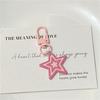 Cool Sweet Y2k Star Key Chains Rose Red Pink Star Keyring Five-Pointed Star Pendant  Car Ornaments