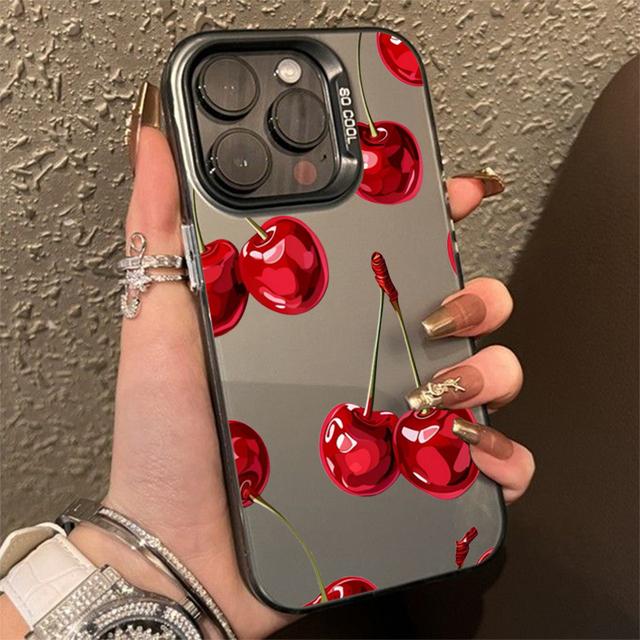 

17 16 15 14 13 12 11 Pro Чехол Красная Вишня Чехол для телефона Для iPhone XS Max XR X 7 8 Plus 16E Противоударные Бамперные Чехлы iPhone 16. убе