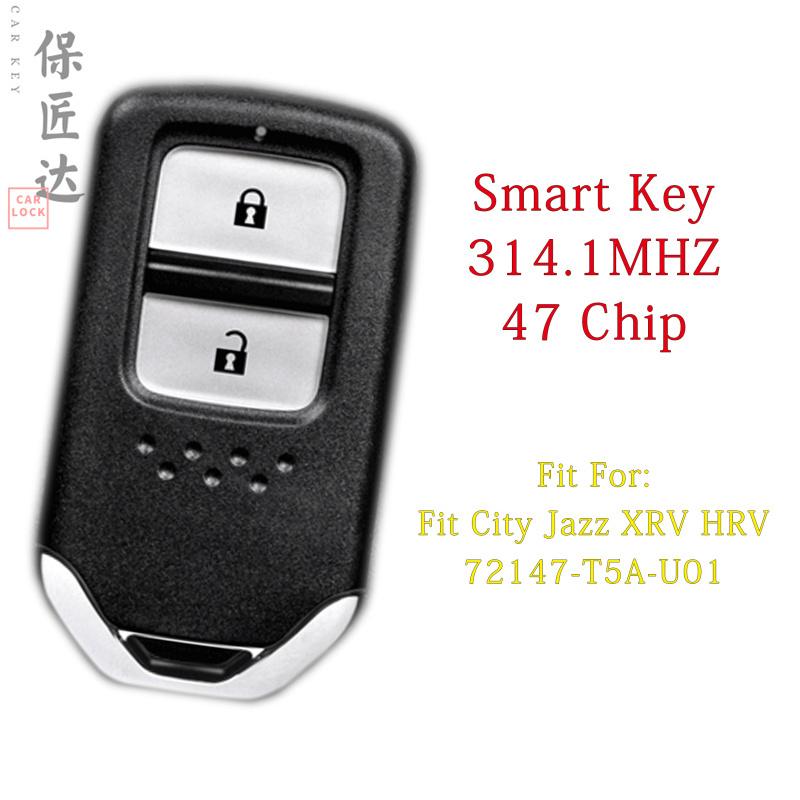 BaoJiangDd Car Key Fit for Honda FIT GP5 JAZZ HRV VEZEL CITY LIFE Shuttle Smart Remote Key Fob T5C-J01 T5A-J01 T5A-U01 T5A-G01