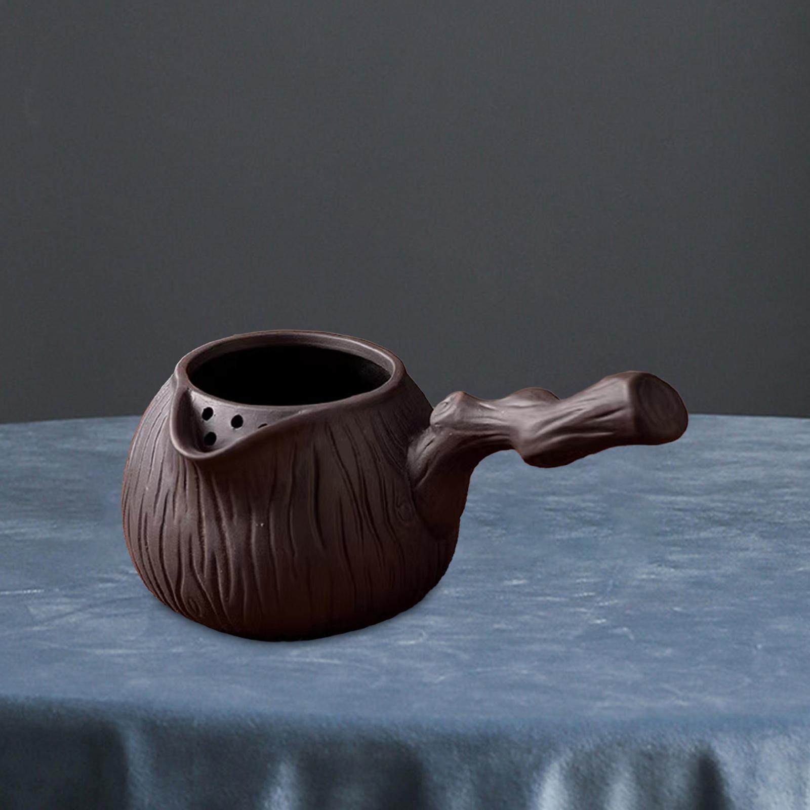 Pottery Teapot Kyusu Kurobizen with Infuser