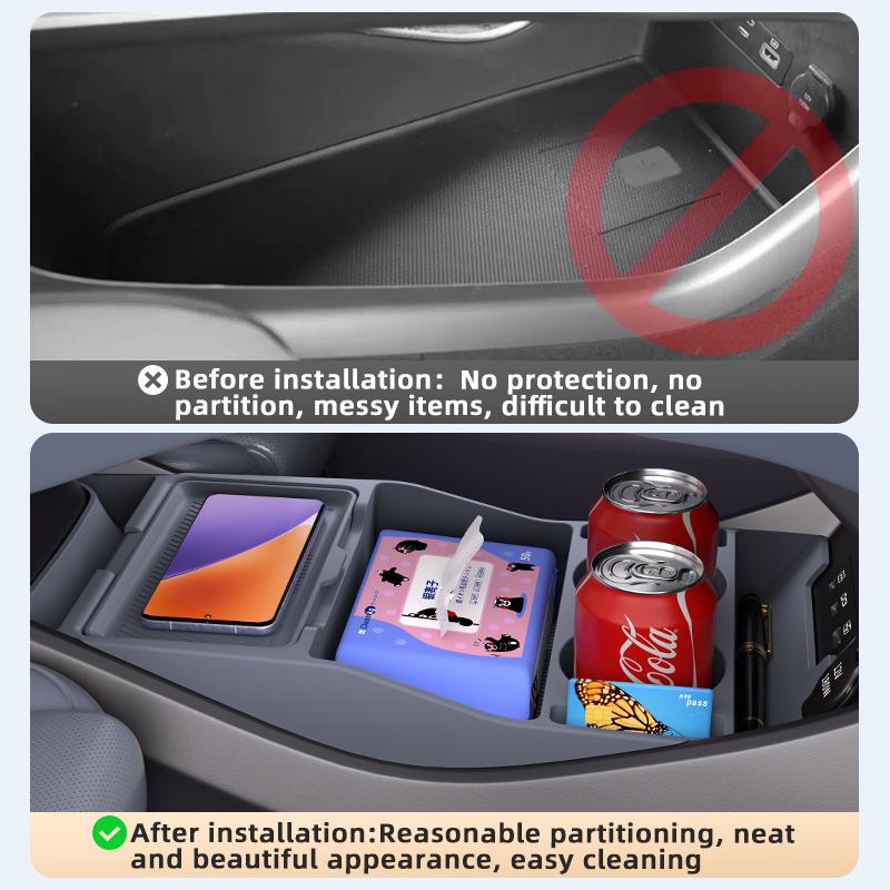 For BYD Seal 06 GT 2025 Storage Box Center Armrest Hidden Box Cup Holder Organizer Interior Accessories