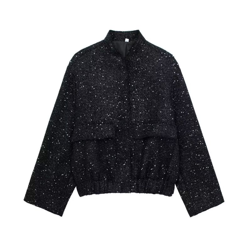 

Для Новой Осенней Женской Одежды 2025 Мода Ветер Мода Экономичное Издание Отделка Бусинами Куртка Верхняя Одежда 7925993 302 Black L