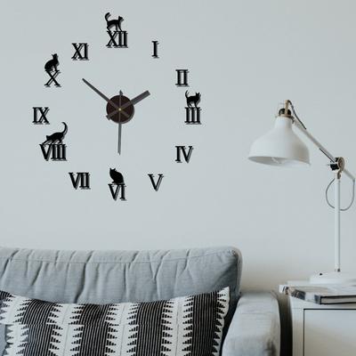 Kein Bohren Leise DIY Wanduhr Personalisierte Acryl-Wanduhr Schlafzimmer Spiegeluhr Dekorative Wanduhr