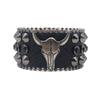 American Rhinestone Rivet Bracelet, Bull Head Decorative Punk Gothic Personalized Jewelry