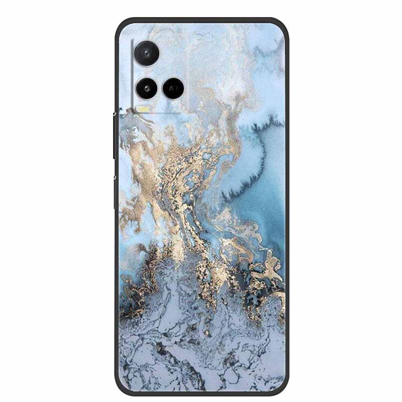 Marble Case For Vivo Y33s Silicone TPU Soft Phone Fashion Cover For Vivo Y33 S Case V2109 Funda Luxury Shockproof Cartoon Coque