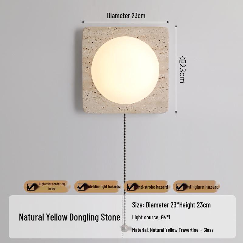 Wabi-Sabi Style Japanese Walnut Wall Lamp for Living Room, Bedroom, Hotel Entrance, or Corridor.