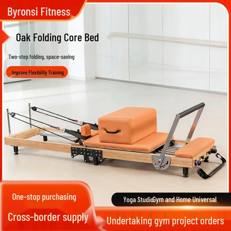 Oak Folding Pilates Core Bed - Large Equipment for Yoga Studio & Personal Training