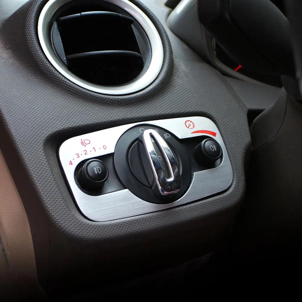 Dla Ford Fiesta Ecosport Mondeo 2013 - 2017 LHD Panel przełącznika reflektorów Naklejka Pokrywa Listwa Styling Akcesoria wewnętrzne
