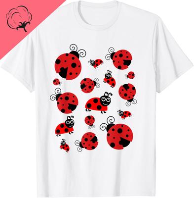 Adorable Ladybugs Everywhere Tshirt Women Girls Kids TShirt Cotton Unisexs Clothing Kawayi Graphic T Shirts Camiseta Hombre