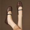 Fashion Women's Ballet Shoes Mary Jane Round Toe Casual Low Heel Shoes 2025 Autumn Fashion Wedding Party Temperament Women Flat Shoes