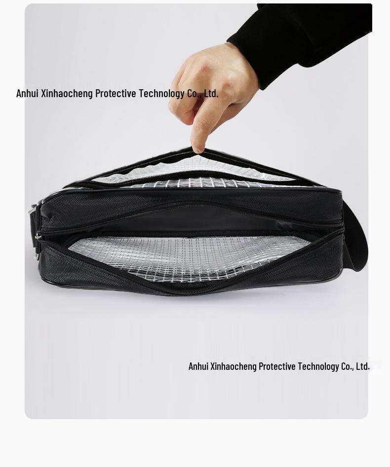 17" Antystatyczny Plecak z Siatki PVC Przezroczysty Czarny - Unisex Lekki Duża Pojemność Pyłoszczelna Torba