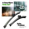 Car Wiper Blade Blades For Fiat Panda 2003-2012 22"+ 16" Windshield Windscreen Clean Naturl Rubber Car Wipers Accessories