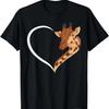 Giraffe Shirts For Women Girls Kids Heart Cute Giraffe T-Shirt