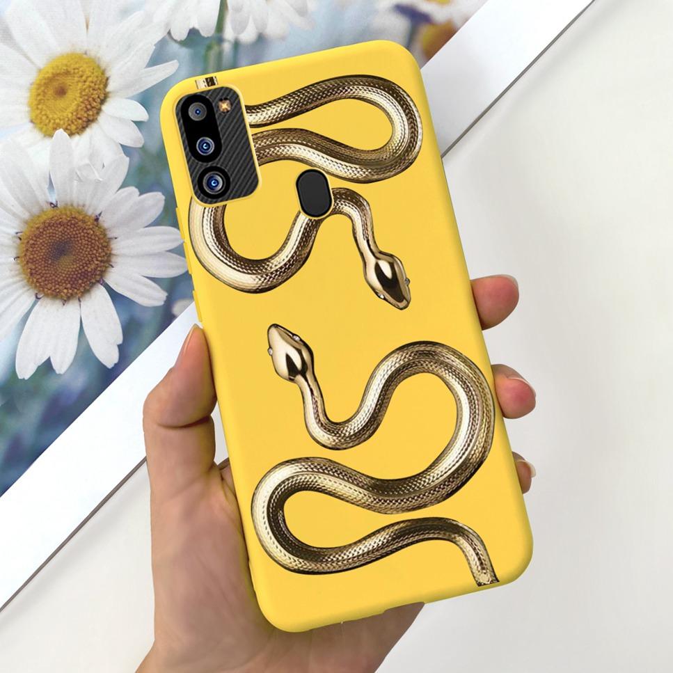 For Samsung Galaxy M21 2021 Case Cute Cat Fashion Girl Soft Silicone Cover For Samsung M21 2021 SM-M215G Bumper Phone Case Funda