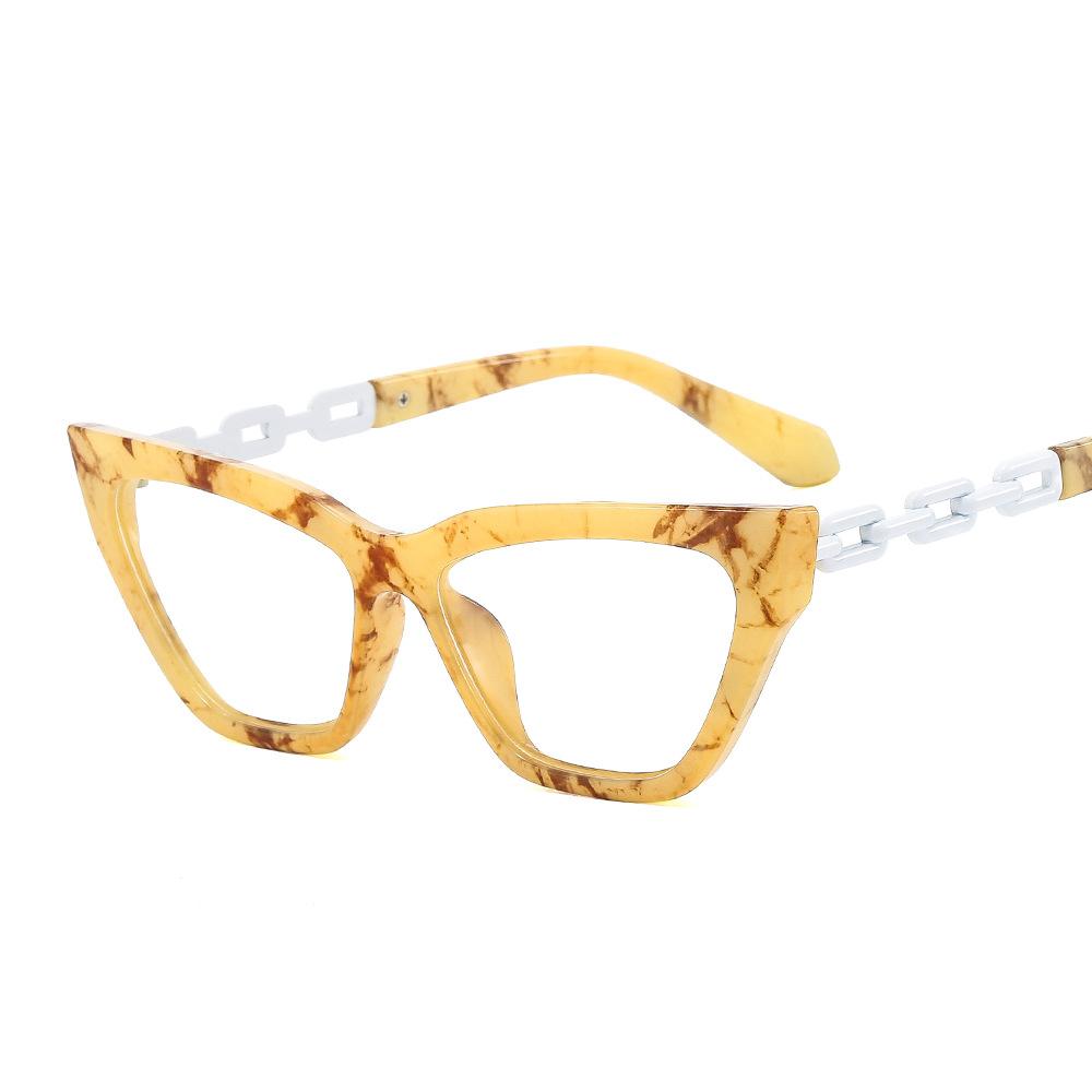 Blue Light Reading Eyewear Glasses Spectacle Feline Cat's Optical Eye Stylish Ladies Blocking Leopard Chain Presbyopic Elegant Female Eyewear