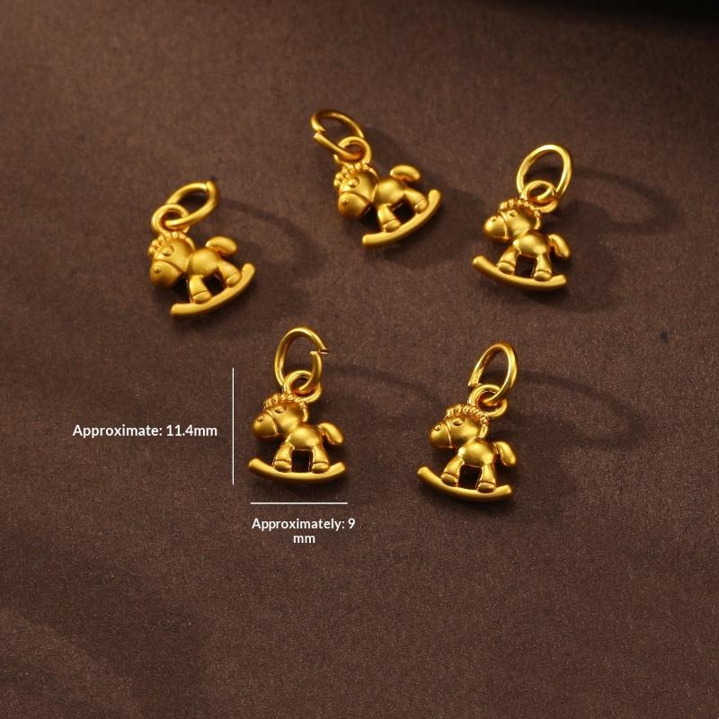 5Pcs Zinc Alloy Painted Pony Pendant Charms Diy Necklace Bracelet Earrings Accessorie