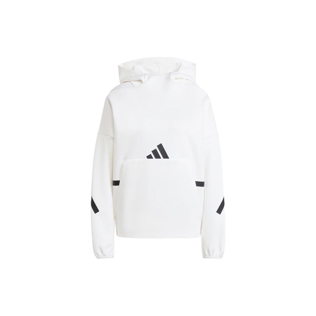 Adidas Z.N.E. FW24 Sports Casual Hoodie With Brand Logo Pattern Women Hoodies White JI7553