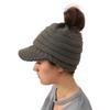 Popular, knitted ponytail hat without CC labeling duck tongue brim