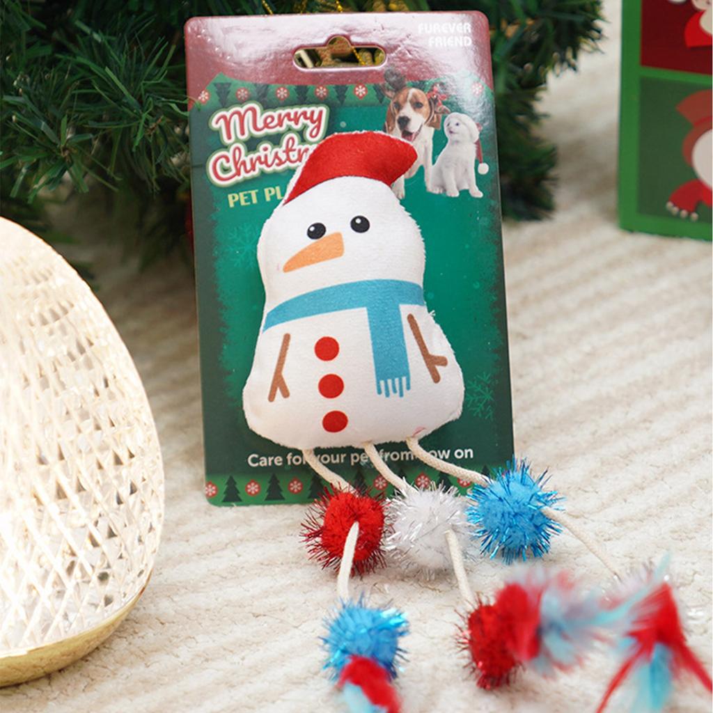 Catnip Toys For Cats Christmas Toys With Feathers, PP Cotton & Catmint Filled, Scratch & Chew Toys For Indoor Kittens & Cats