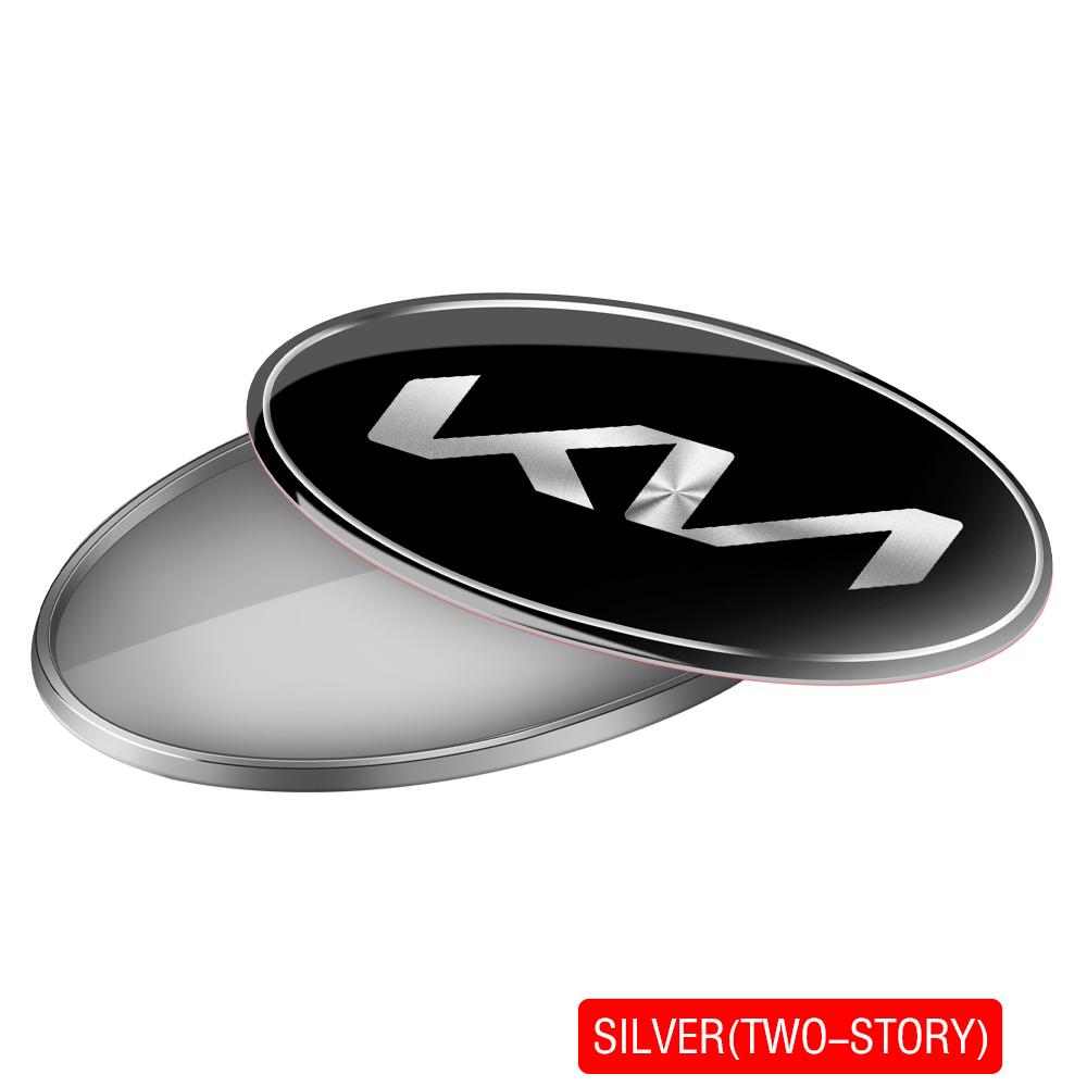 3D Auto Aluminium Metall Logo Abzeichen Karosserie Kotflügel Kofferraum Dekorations Aufkleber Für KIA Stinger RIO Sorento Picanto Ceed Borrego Syros K5