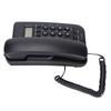 Semi Hands Free Dial Corded Phone Caller ID Wall Mounted Free Battery Wired TelephoneBlack