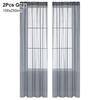 1/2Pcs Rod Pocket Voile Sheer Curtain Door Drape Shades  Living Room Bedroom Kitchen Decoration