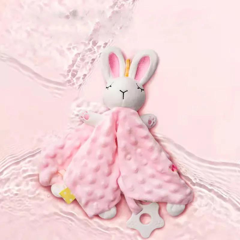 Infant Comforter Blanket Plush Stuffed Animal Security Blanket~~for Babies Soothe Appease Towel~Soft Plush Newborn Sleeping Dolls